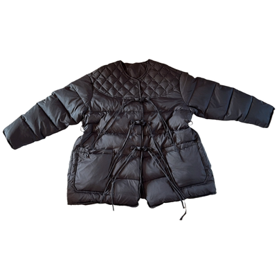 圆领时尚巨好看的盘扣高级感冬季