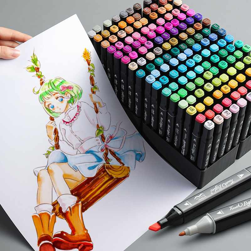 马克笔收纳袋菠萝彩袋学生水彩笔笔笔袋批发绘画双头防水袋子儿童