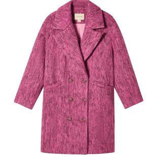 诗篇专选冬大翻领千金风羊毛羊驼毛双面呢毛呢大衣