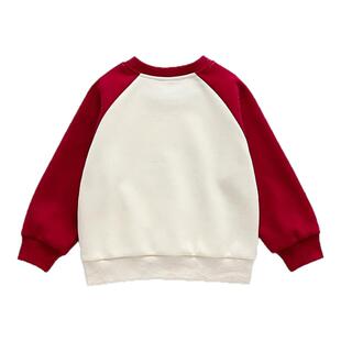 亲子装2025秋季一家三口四口姐姐弟弟母女母子装爱心印花圆领卫衣