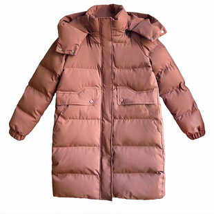 啄木鸟中长款羽绒棉服女2026年新款冬季加厚棉衣女士大码洋气外套