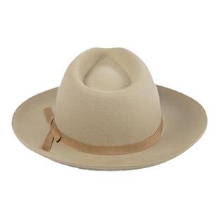 语秋设计师款羊毛巴拿马羊毛切边微翘大礼帽男女款经典费多拉礼帽