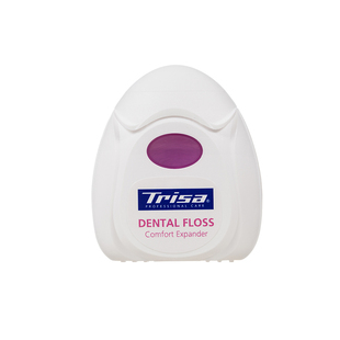 trisa原装进口优护膨胀牙线剔牙护龈深洁扁线便携随身薄荷香40米