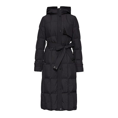 JESSIE黑色鹅绒连帽羽绒服