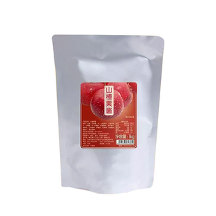 鲜活山楂果酱1kg袋装水蜜桃果昔山楂果茸烘焙水果茶奶茶店商用