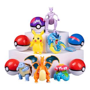 精灵宝可梦精灵球皮卡丘玩具男孩女玩偶神奇宝贝儿童手办公仔盲盒