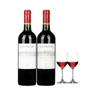 拉菲lafite红酒原瓶进口巴斯克赤霞珠干红葡萄酒2支送2红酒杯正品