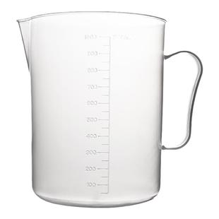 三爱思 塑料量杯K48 量筒烧杯柄有无柄50-5000ml 厨房烘焙奶茶家用工具杯 透明带刻度 PP塑料 实验室器材耗材