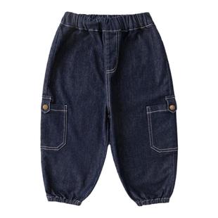 【不易褪色】嘟嘟家儿童牛仔裤秋冬男童裤子加绒女童长裤宝宝冬装