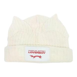 明星同款【Charles Jeffrey LOVERBOY】正品动物耳朵羊羔毛毛线帽