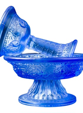 水晶琉璃八吉祥护法杯供杯