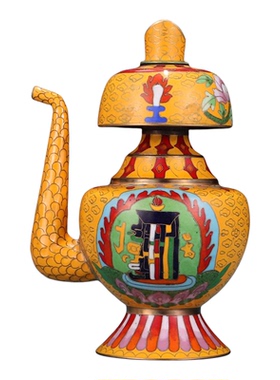 景泰蓝贲巴壶净水瓶藏式景泰蓝铜