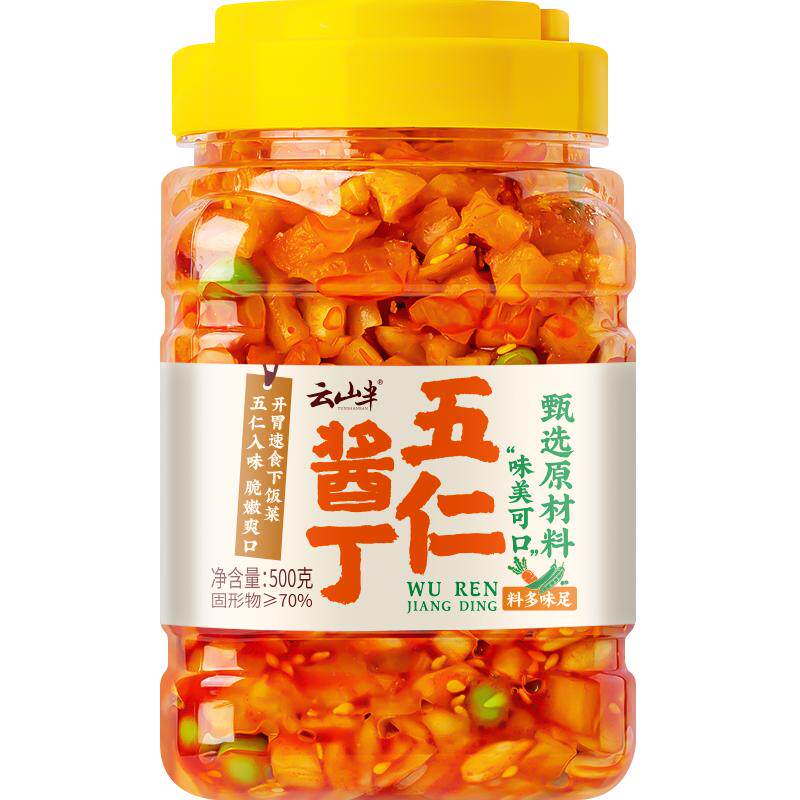 云山半 五仁酱丁即食萝卜干下饭菜八宝菜酱咸菜榨菜下酒小菜500g