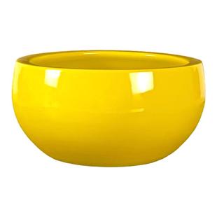 景德镇纯色黄色陶瓷盆聚宝盆陶瓷摆件花盆鱼缸水缸瓷器陶土罐花瓶