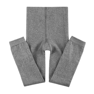 女童打底裤袜春秋款不连脚纯棉中厚白色儿童舞蹈袜可外穿九分裤袜