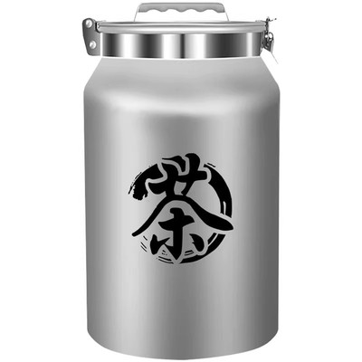 茶叶罐高档铝制密封罐大号陈皮储存罐专用普洱白茶商用瓶储物罐桶