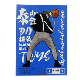 鸡你太美手办泰山靠DIY电动拼接玩具爱坤小黑子打篮球ikun坤摆件