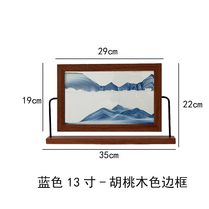 创意3D玻璃流沙画摆件家居装饰沙漏客厅办公室解压流沙画礼物摆设图片