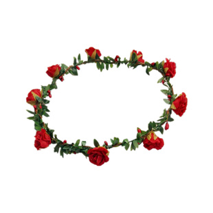 包邮日韩森女系田园风绿叶浆果手工花环发箍头箍头饰发饰品女配饰