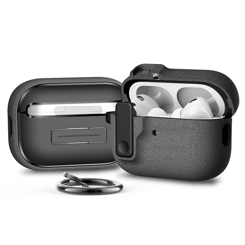 适用苹果蓝牙pro3磨砂耳机壳typeC新款Pro保护套Airpods3自动弹盖Pro2全包防摔1/2代支架创意简约