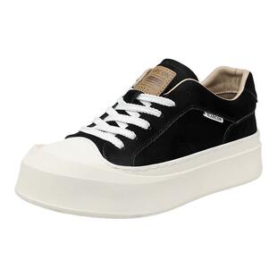 意尔康男鞋2026新款秋季透气松糕小白鞋增高男鞋系带厚底休闲板鞋