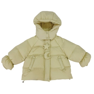 女童新国标90白鸭绒短款羽绒服新款女宝宝儿童冬装小女孩保暖外套