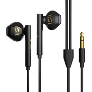 ISK nx500半入耳式监听耳机SEM4主播K歌声卡直播2.5m长线不带麦克