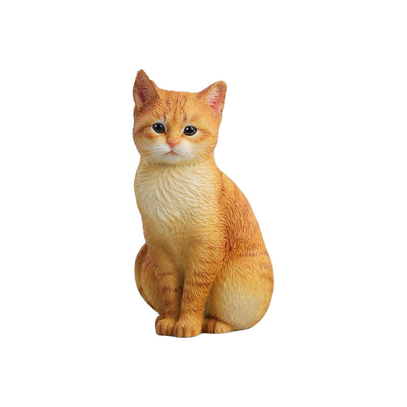 坐乖乖猫模型仿真猫咪桌面车摆件
