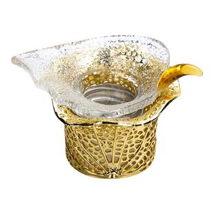 玻璃茶漏套组茶水分离不锈钢网纱超细过滤器家用功夫茶具配件茶隔