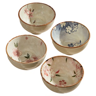 日式陶瓷米饭碗家用2026新款高颜值釉下彩吃饭碗个人专用好看小碗