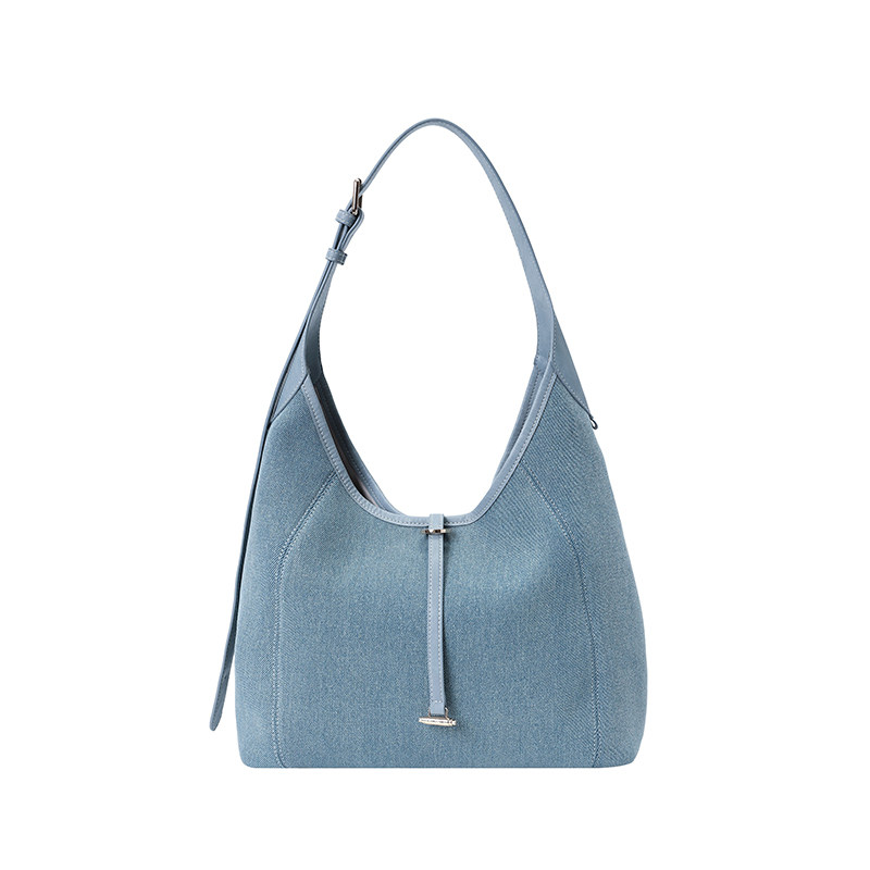 南风Chio2nd 寒江涿玉托特包包女牛仔蓝休闲松弛感单肩大包斜挎包