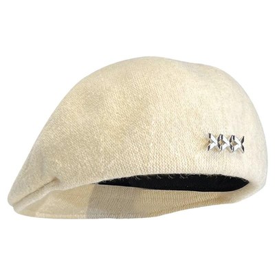 贝雷帽子女秋冬韩系百搭毛呢保暖