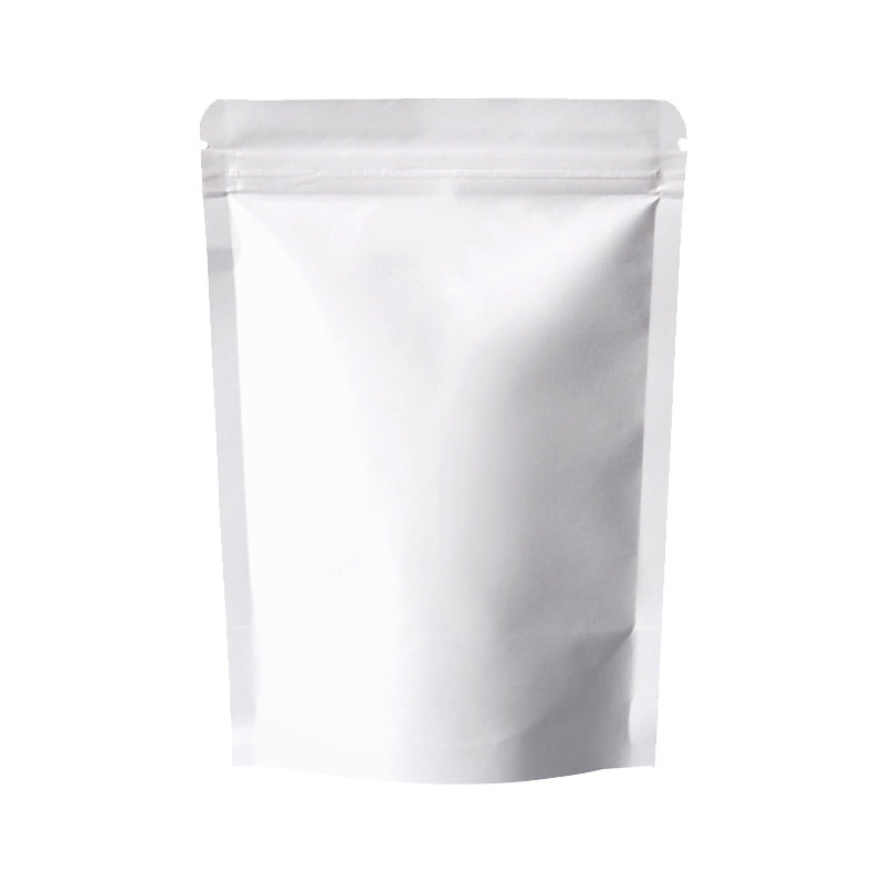 白色牛皮纸袋内覆铝膜自封袋自立袋茶叶食品包装袋子可印logo定制