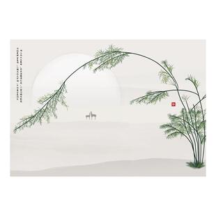 墙纸定制3d立体中式意境柳树电视背景墙壁纸客厅墙纸卧室墙布壁画