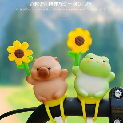 新款电动车装饰摆件自行单车平衡车装小摩托车电驴车儿童配件风车