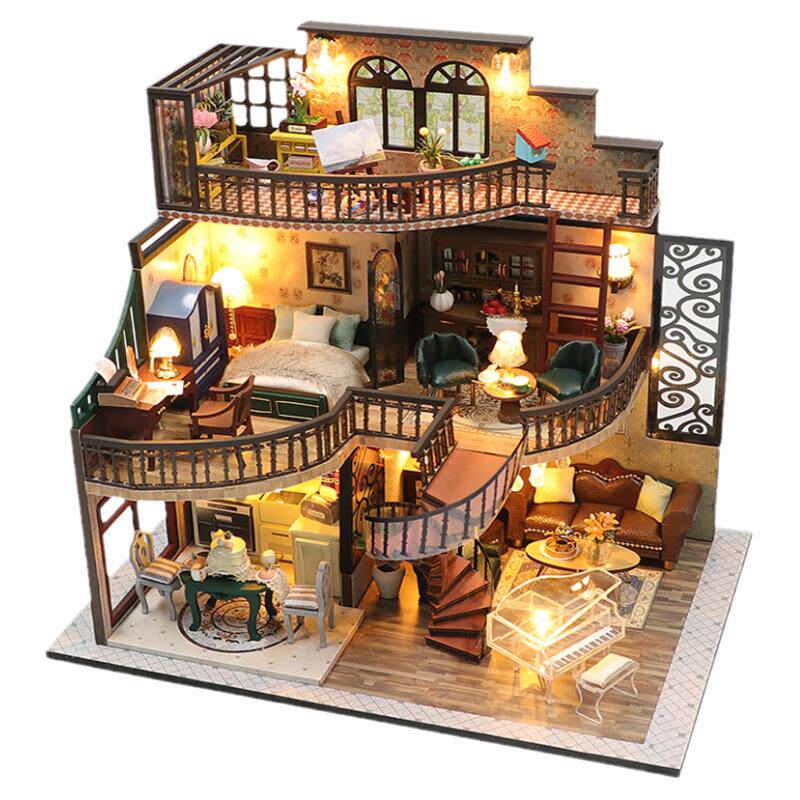 3d立体拼图diy筑梦高阁手工模型小屋拼装木制房子玩具生日礼物女