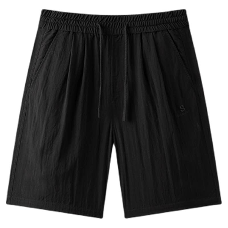 森马休闲裤男夏时尚松弛感裤子2026新款斜纹垂感微皱短裤利落流畅