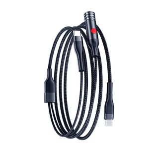 品胜二合一数据线带点烟器适用于苹果17/16华为安卓手机一拖二60W快充Type-c双头打火机车载汽车家用奔驰宝马