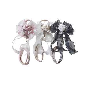 宠物猫咪狗狗山茶花小型犬外出超仙蝴蝶结胸背牵引绳溜猫绳衣服