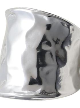 宽面冷淡风气质休闲锤纹不规则