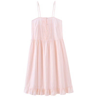 精梳棉提花甜美风亲肤吊带睡裙