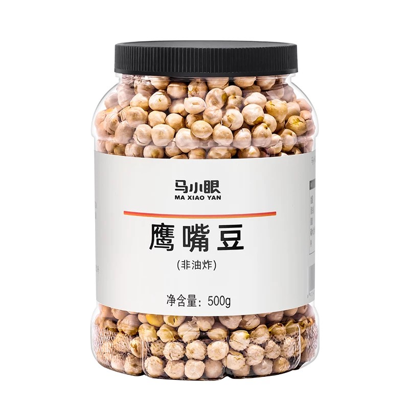 马小眼鹰嘴豆熟鹰嘴豆500g/罐正宗熟即食原味慢烤香酥非油炸零食