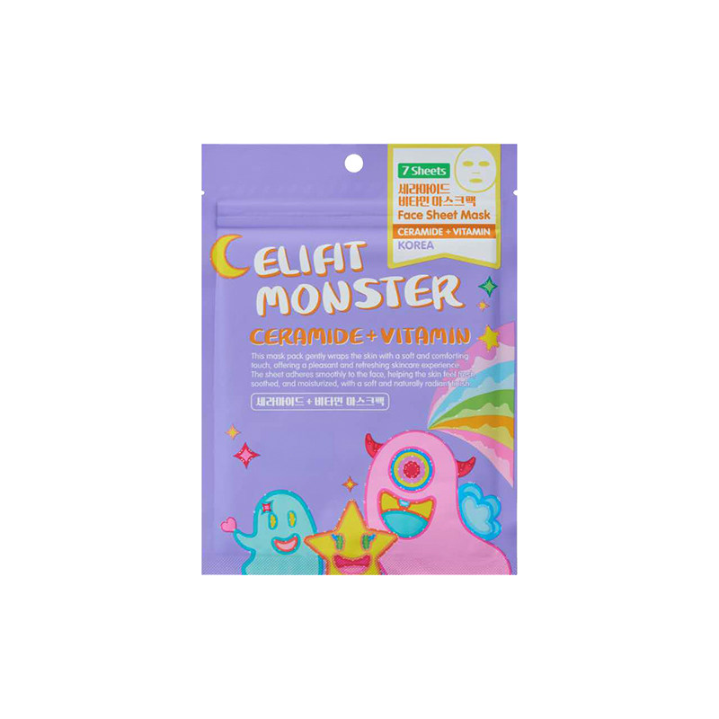 ELIFIT伊丽斐媂小怪兽提亮焕颜7天面膜补水保湿舒缓修护韩国进口