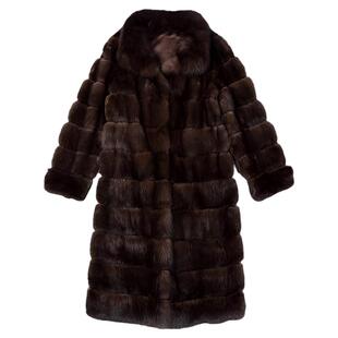 2025冬季新款北欧满天星紫貂立领女中长款环保皮草大衣水貂毛外套