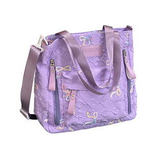 大容量补习手提袋日系ins百搭单肩包 大学生上课通勤斜挎包包女