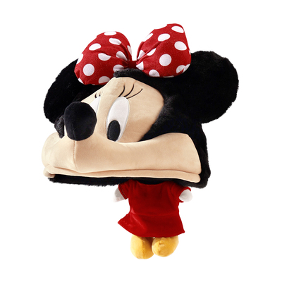迪士尼米老鼠玩偶帽子女冬季毛绒