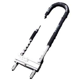 玻璃门锁U型锁具大全U形插锁玻璃锁双开推拉门锁室外长锁商铺店面