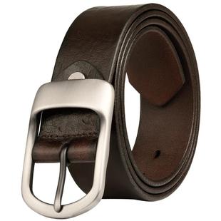 JEEP正品针扣腰带真皮裤带手工纯牛皮皮带男复古中青年休闲潮