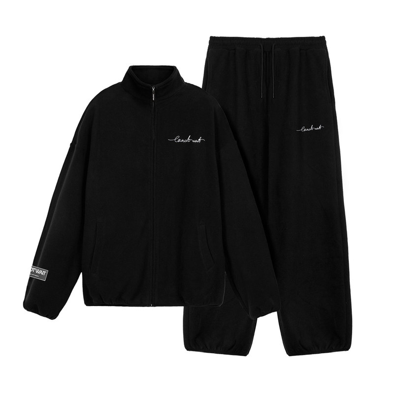 【入会立减】陈伟霆CANOTWAIT ATHOME摇粒绒套装男女秋季慵懒家居