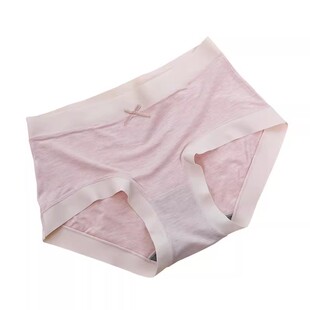 花仙子中腰21808双色纱莫代尔超柔无痕舒适透气抗菌包臀女士内裤